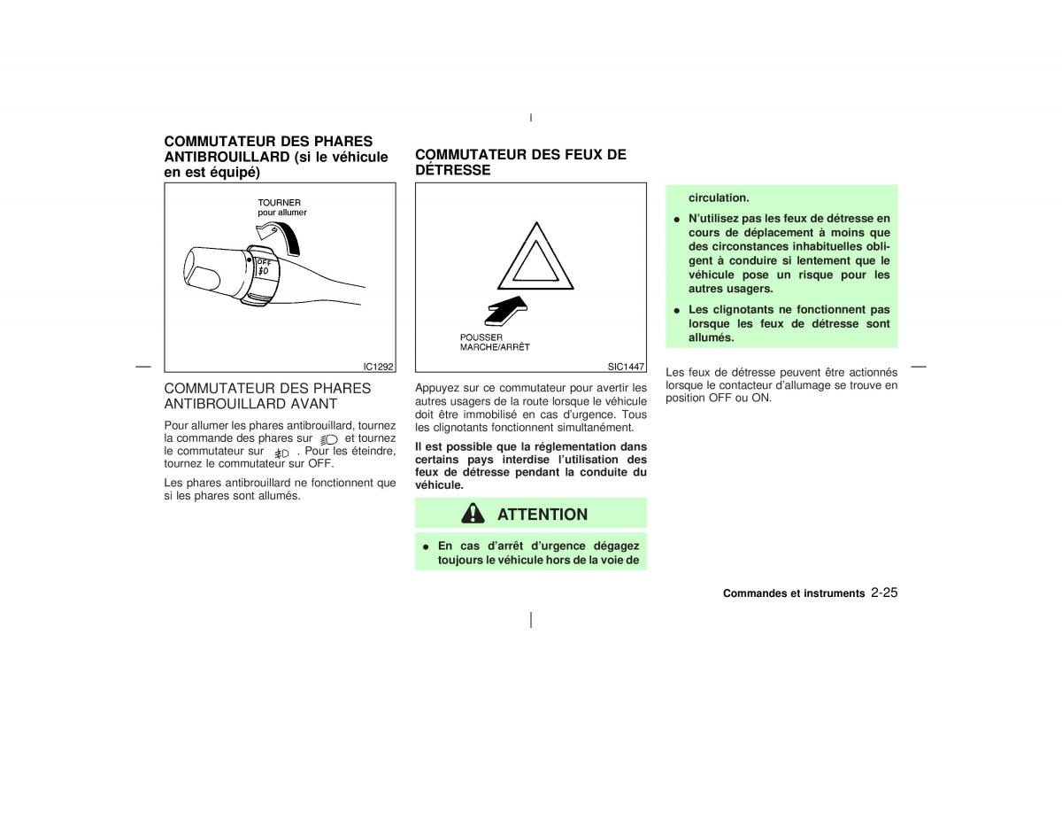 Nissan Pathfinder II 2 R50 manuel du proprietaire / page 80