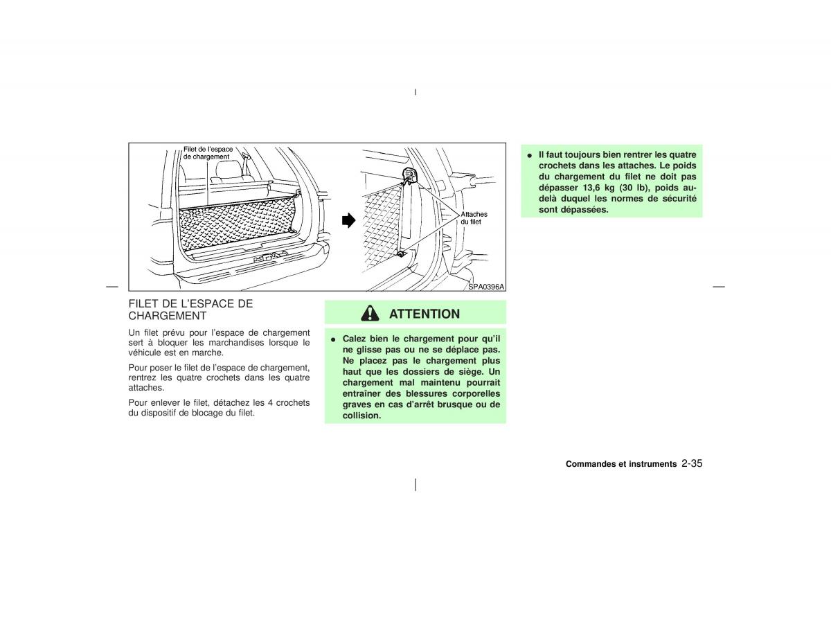 Nissan Pathfinder II 2 R50 manuel du proprietaire / page 90