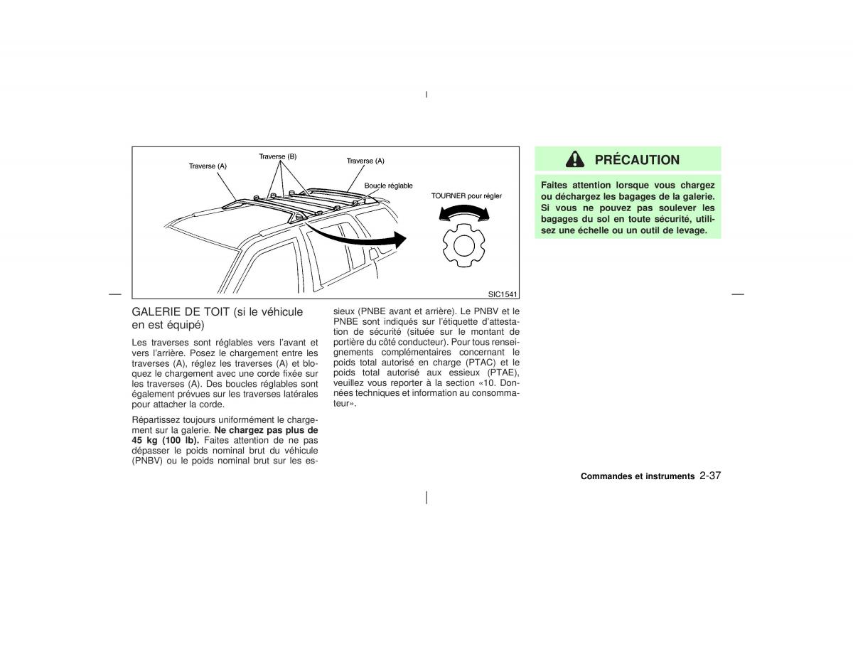 Nissan Pathfinder II 2 R50 manuel du proprietaire / page 92