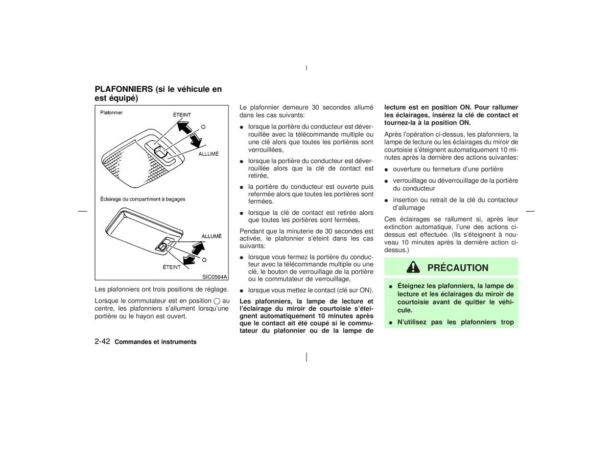 Nissan Pathfinder II 2 R50 manuel du proprietaire / page 97