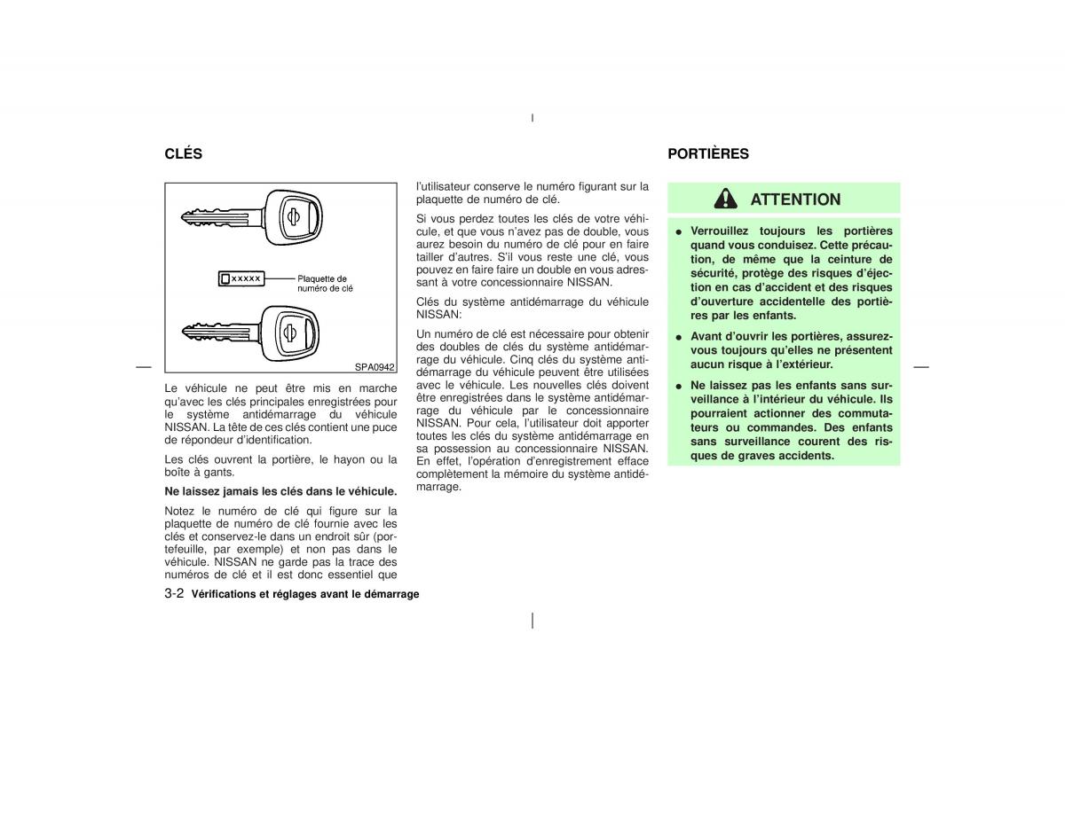 Nissan Pathfinder II 2 R50 manuel du proprietaire / page 107