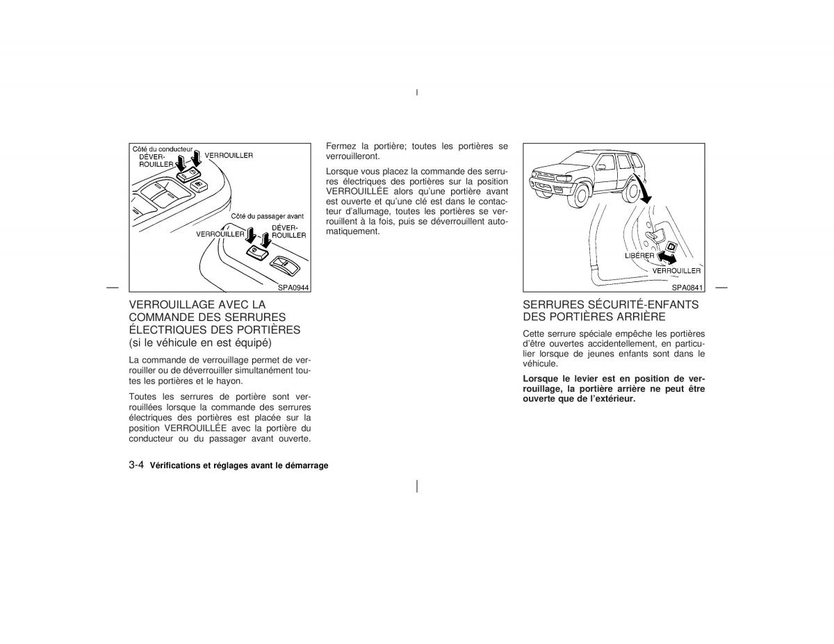 Nissan Pathfinder II 2 R50 manuel du proprietaire / page 109