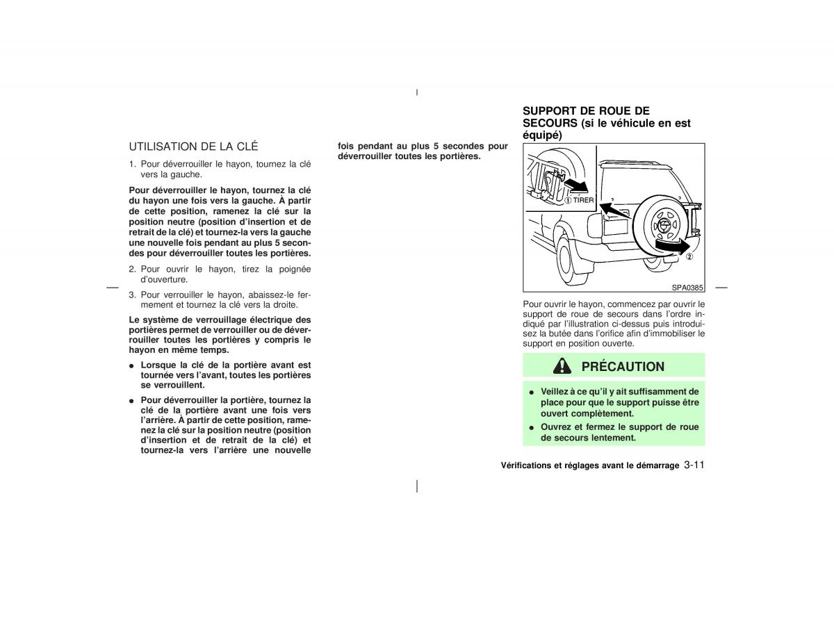 Nissan Pathfinder II 2 R50 manuel du proprietaire / page 116