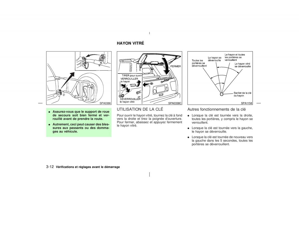 Nissan Pathfinder II 2 R50 manuel du proprietaire / page 117