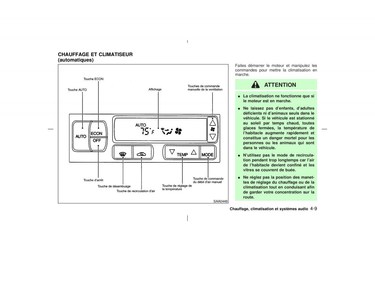 Nissan Pathfinder II 2 R50 manuel du proprietaire / page 136