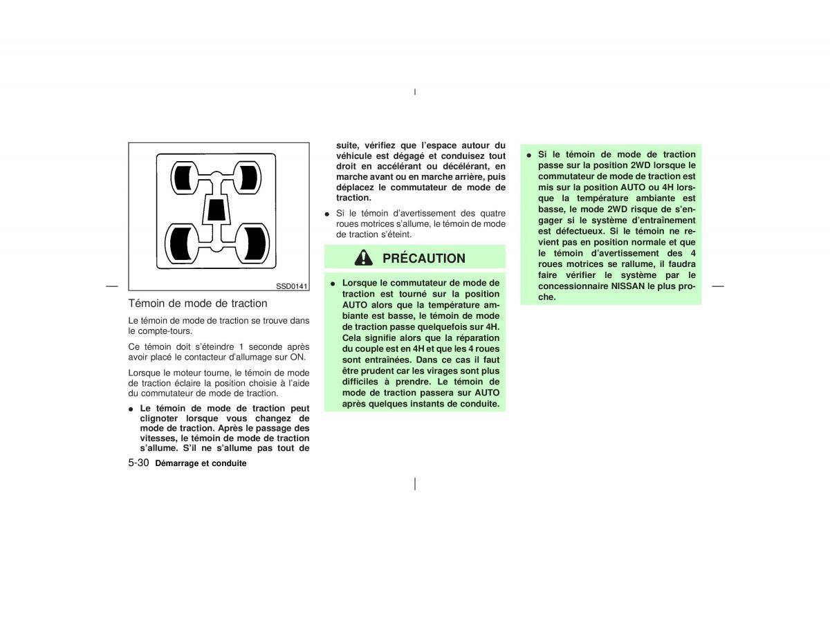 Nissan Pathfinder II 2 R50 manuel du proprietaire / page 189