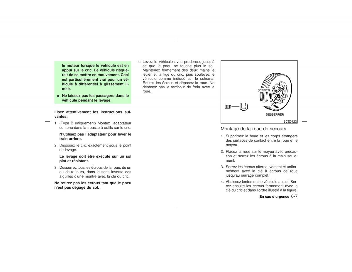 Nissan Pathfinder II 2 R50 manuel du proprietaire / page 206