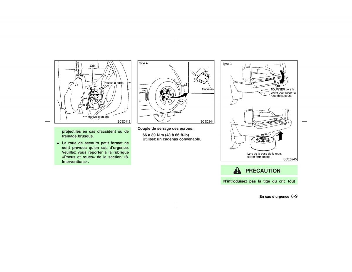 Nissan Pathfinder II 2 R50 manuel du proprietaire / page 208