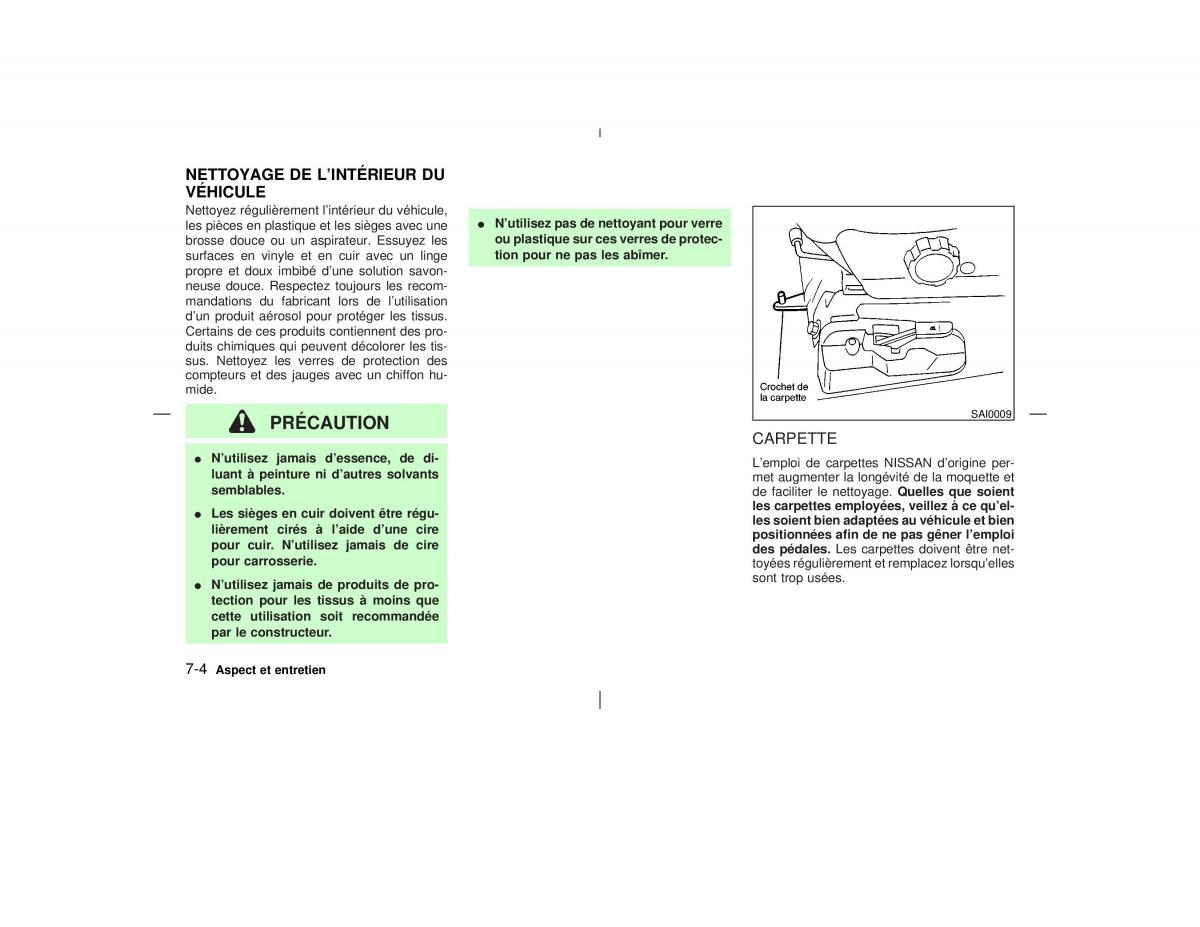 Nissan Pathfinder II 2 R50 manuel du proprietaire / page 223