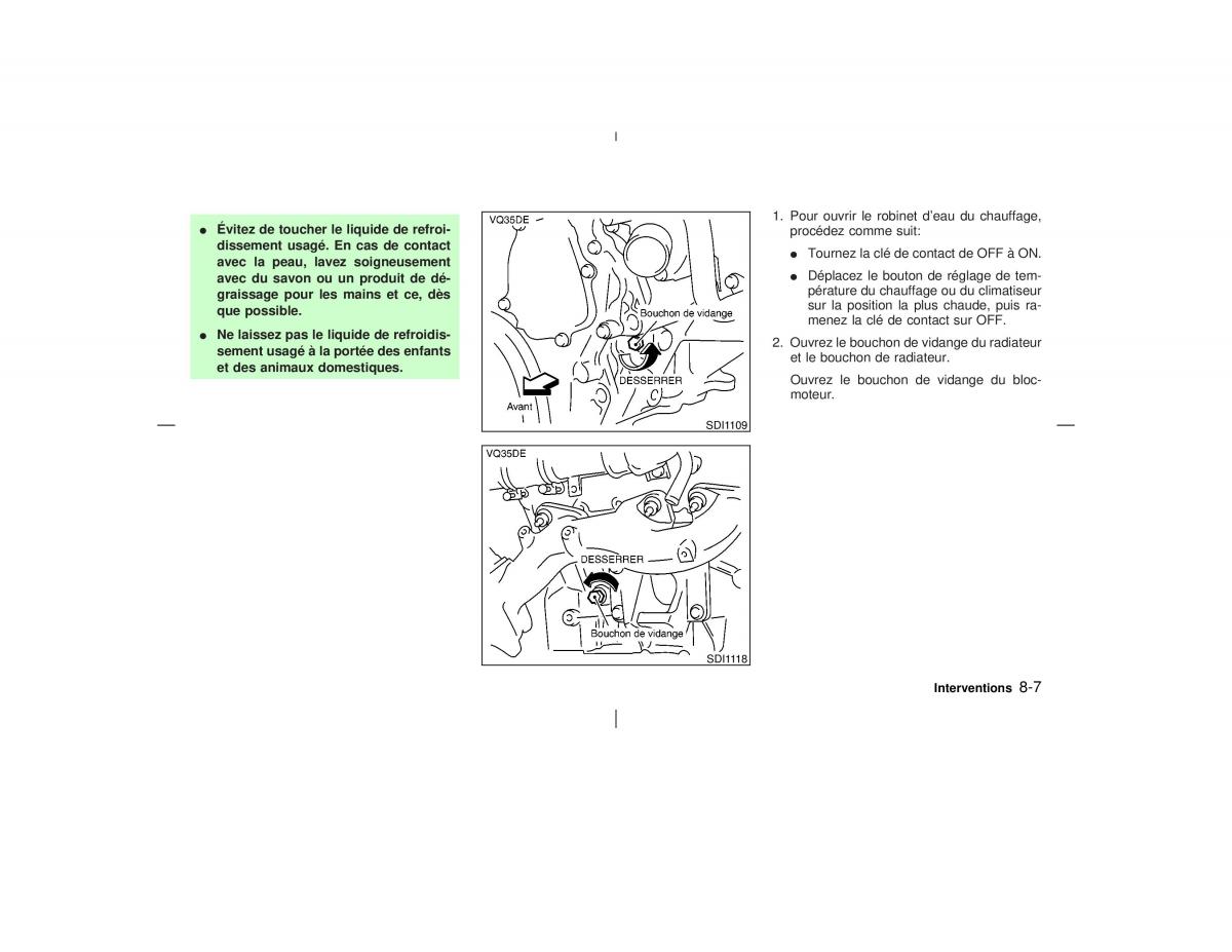 Nissan Pathfinder II 2 R50 manuel du proprietaire / page 232