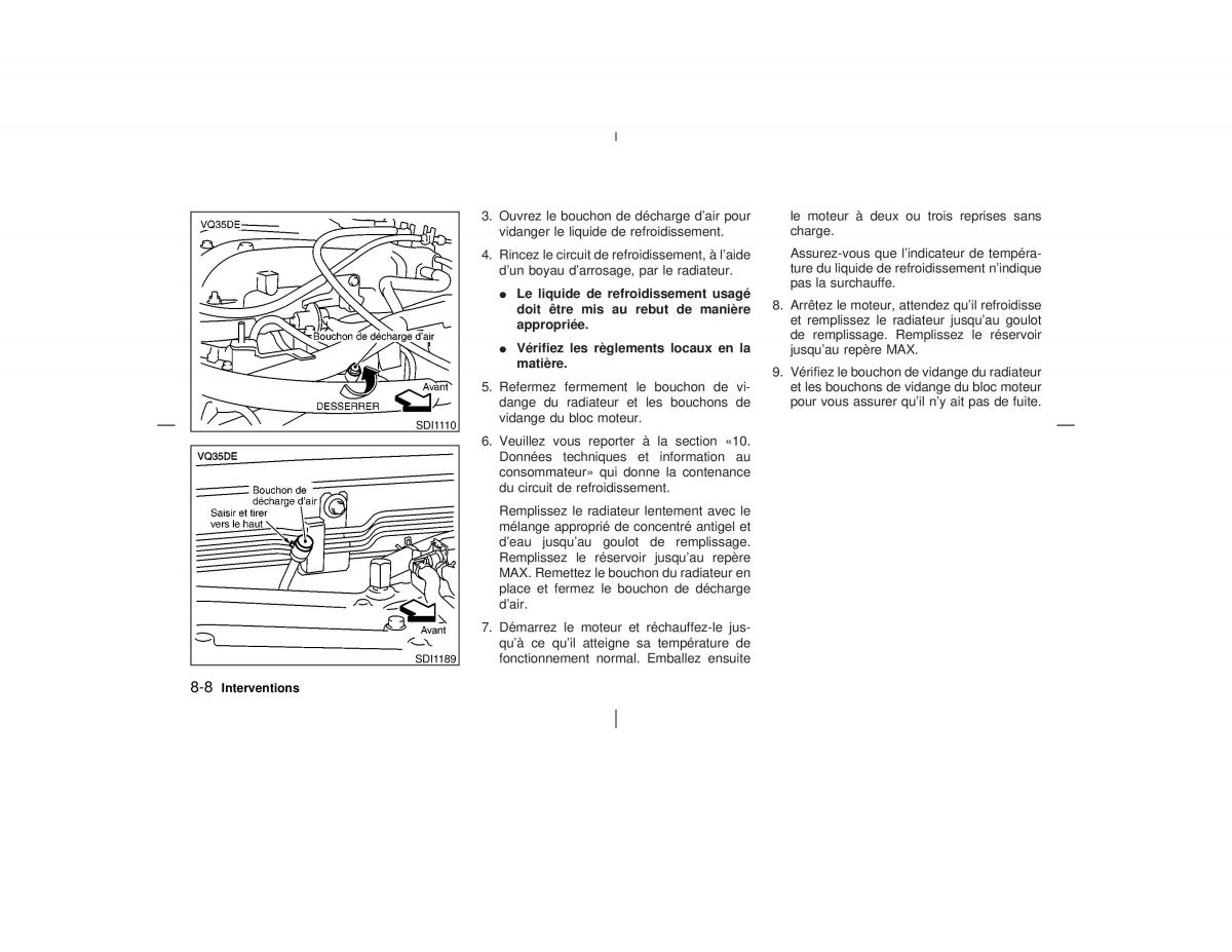 Nissan Pathfinder II 2 R50 manuel du proprietaire / page 233