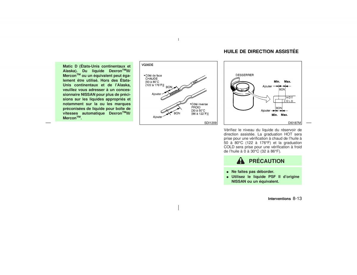 Nissan Pathfinder II 2 R50 manuel du proprietaire / page 238