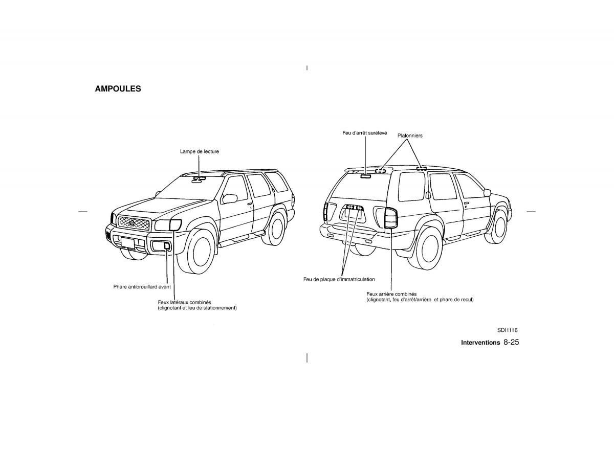 Nissan Pathfinder II 2 R50 manuel du proprietaire / page 250