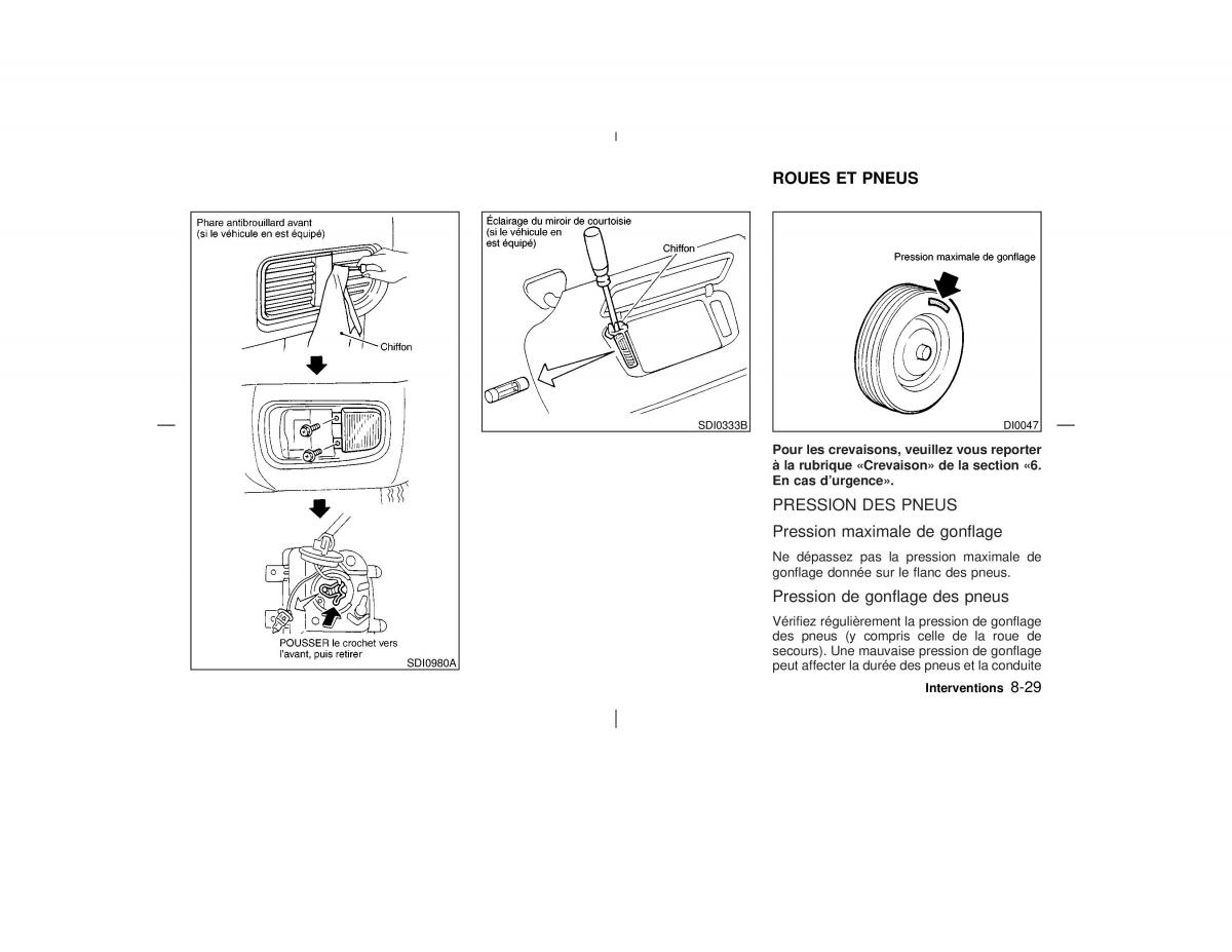 Nissan Pathfinder II 2 R50 manuel du proprietaire / page 254