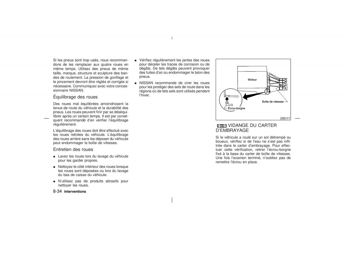 Nissan Pathfinder II 2 R50 manuel du proprietaire / page 259