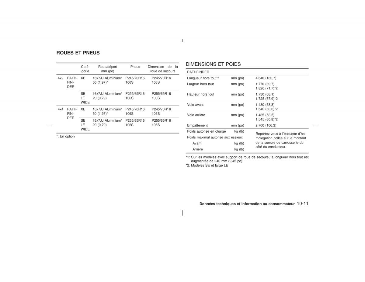 Nissan Pathfinder II 2 R50 manuel du proprietaire / page 284