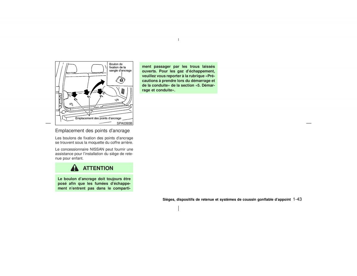 Nissan Pathfinder II 2 R50 manuel du proprietaire / page 50