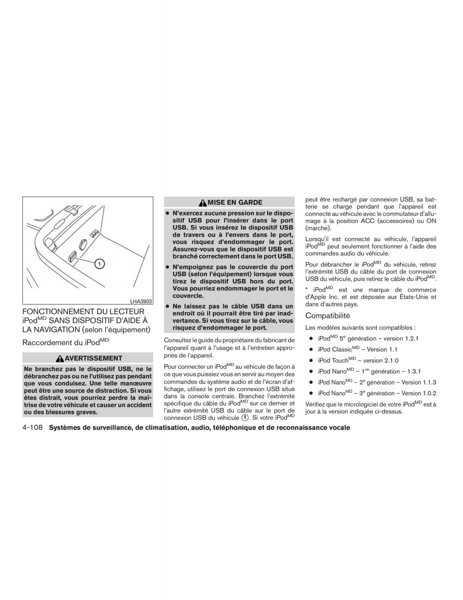 Nissan Pathfinder III 3 R52 manuel du proprietaire / page 331