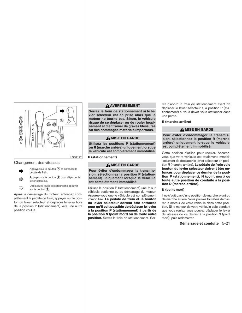 Nissan Pathfinder III 3 R52 manuel du proprietaire / page 426