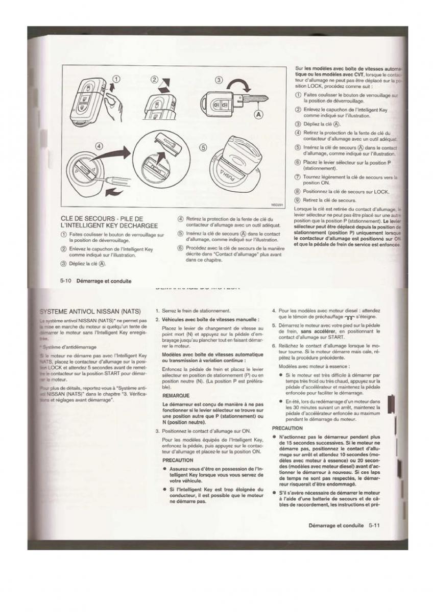 Nissan Qashqai I 1 manuel du proprietaire / page 79