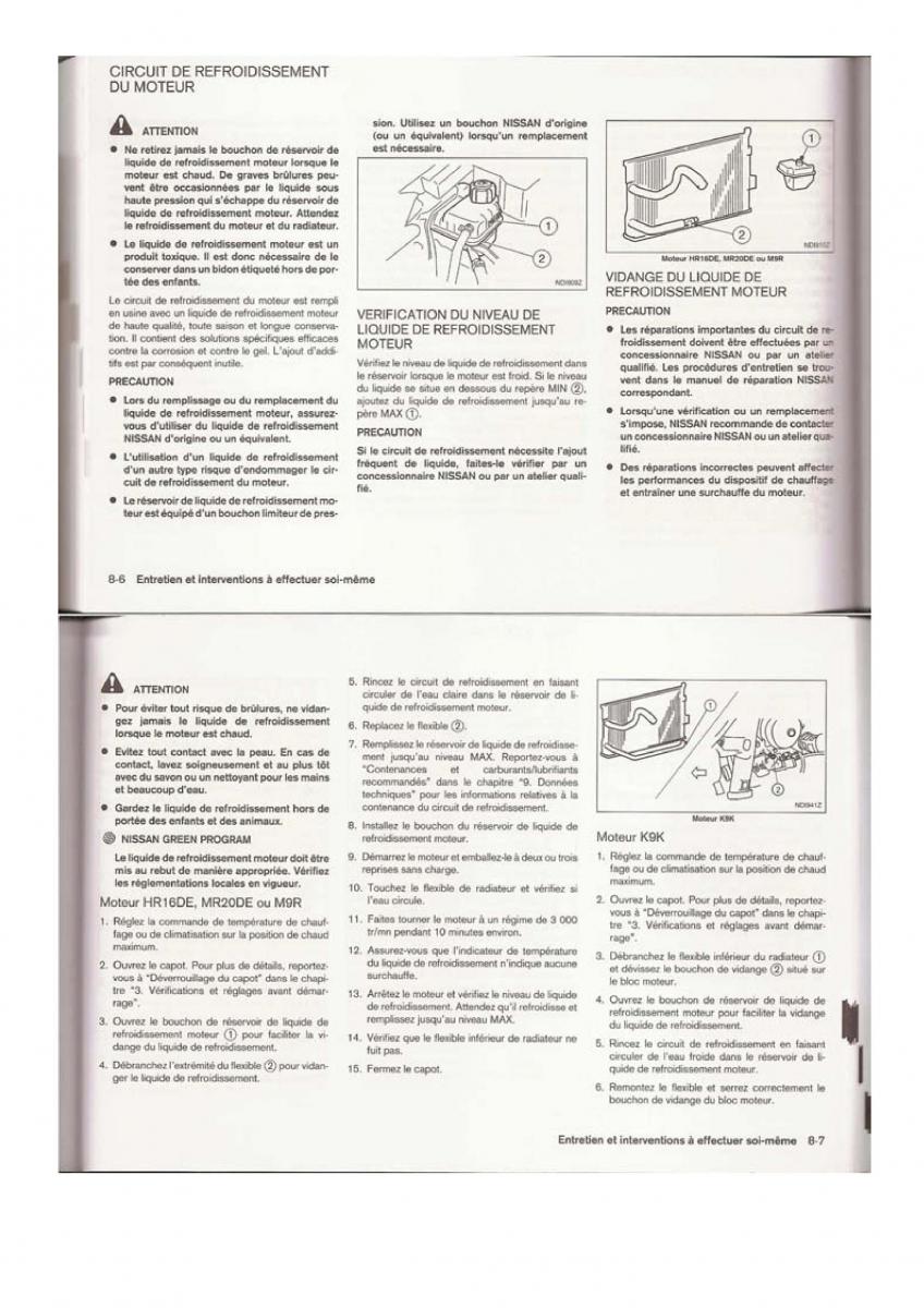 Nissan Qashqai I 1 manuel du proprietaire / page 105