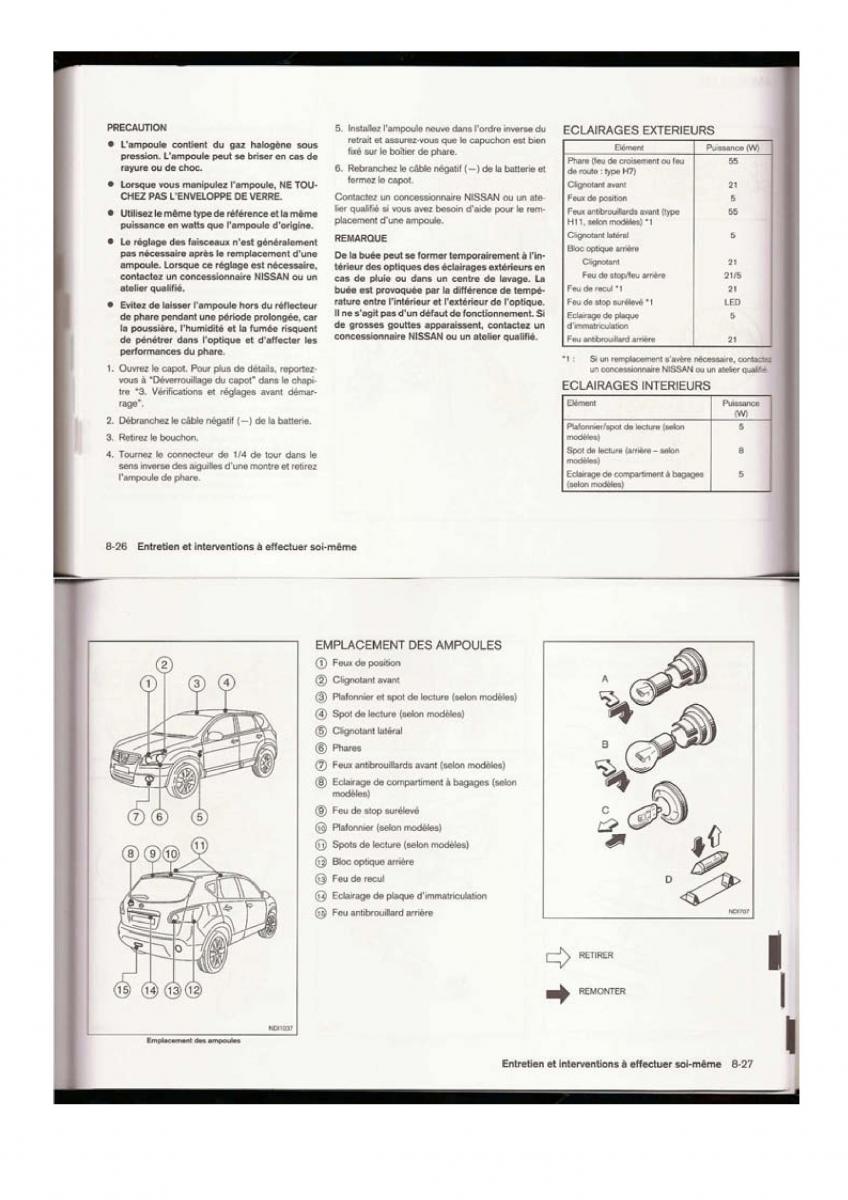 Nissan Qashqai I 1 manuel du proprietaire / page 115