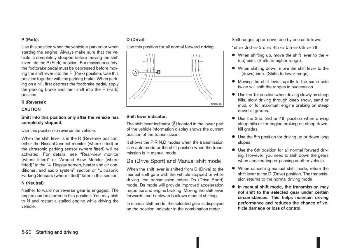 Nissan Qashqai II 2 owners manual / page 196