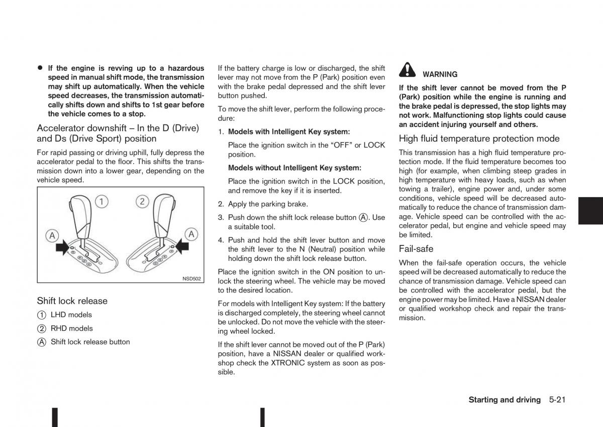 Nissan Qashqai II 2 owners manual / page 197