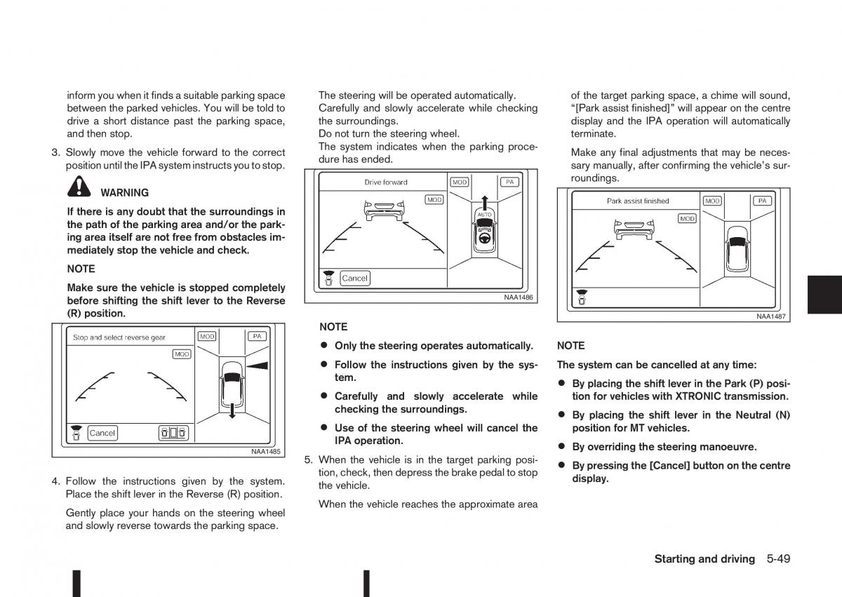 Nissan Qashqai II 2 owners manual / page 225