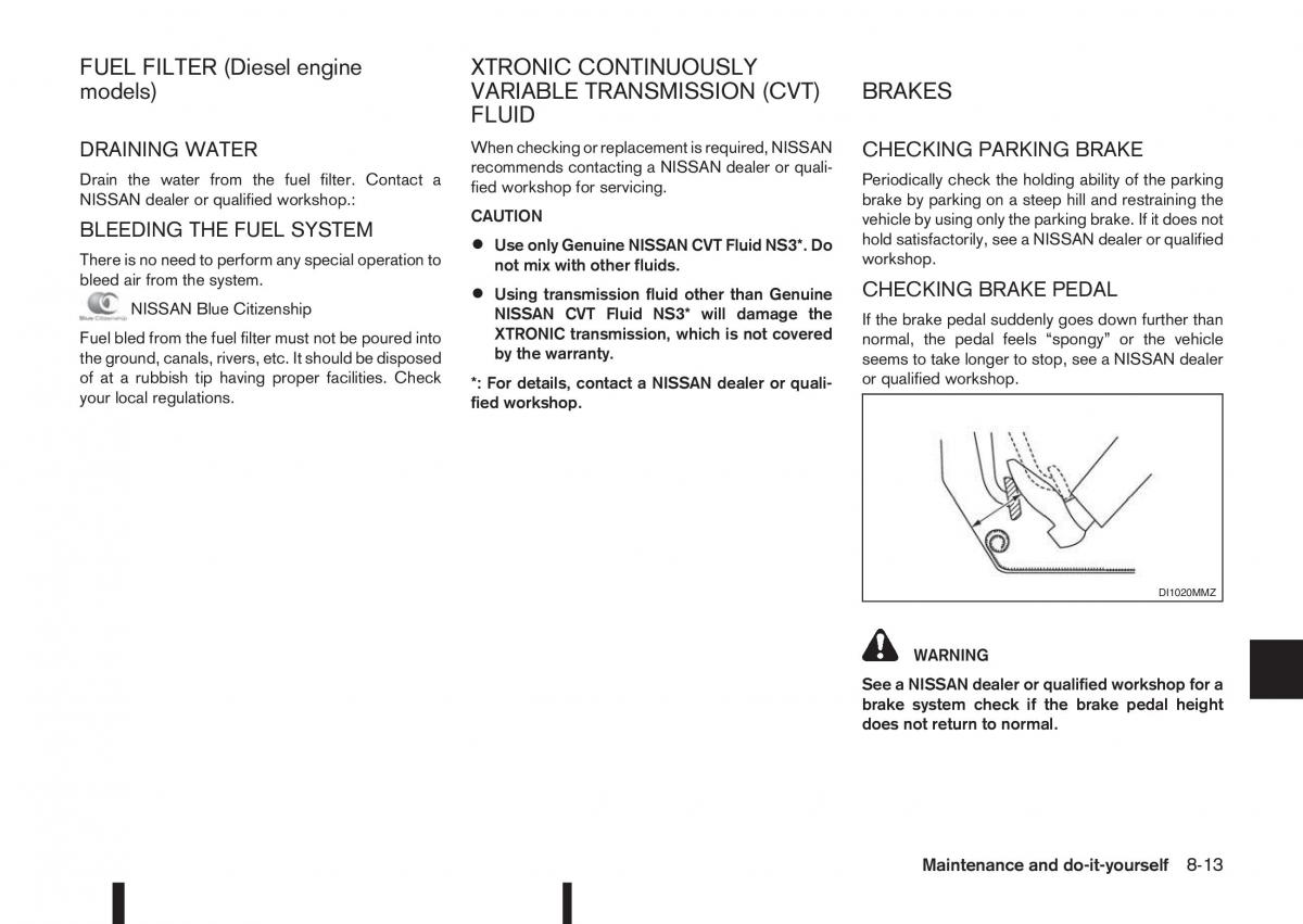 Nissan Qashqai II 2 owners manual / page 281