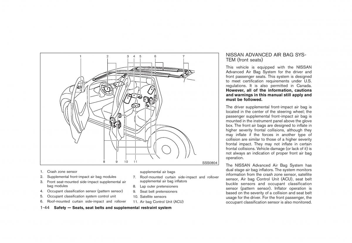 Nissan Rogue I 1 owners manual / page 57