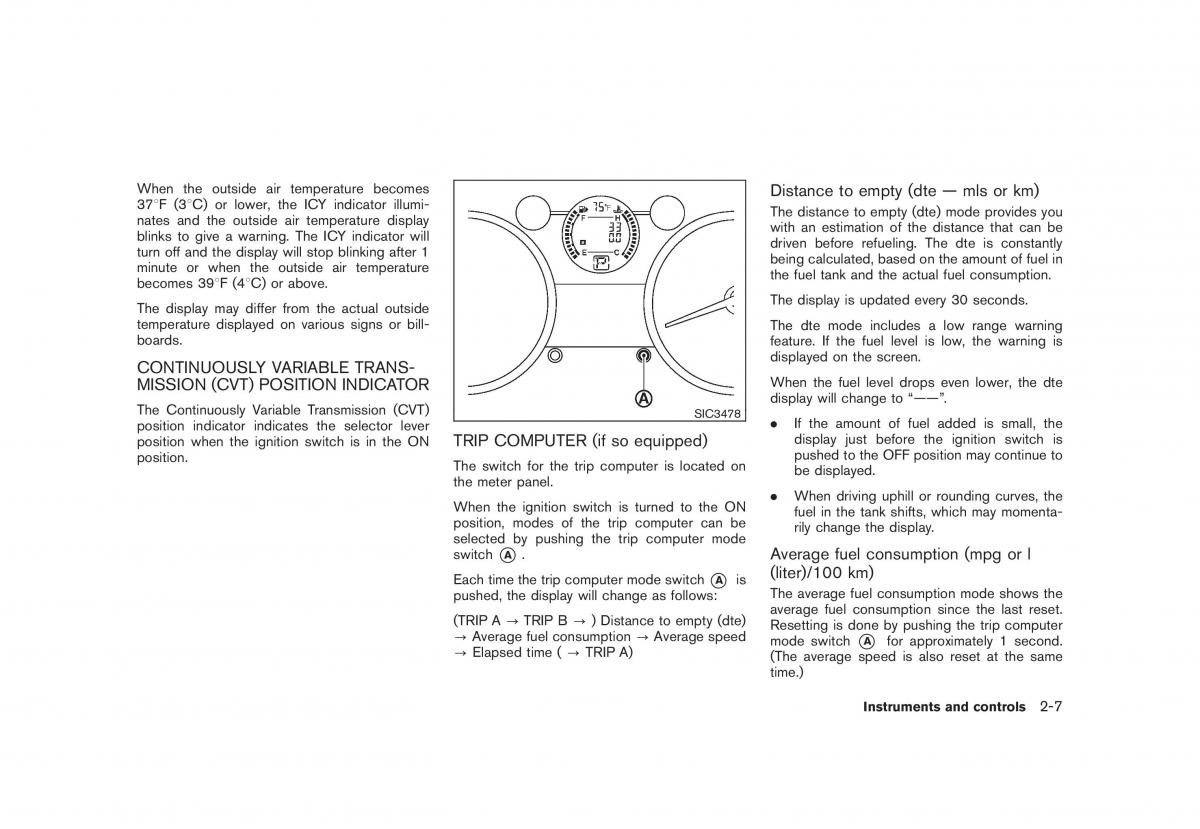 Nissan Rogue I 1 owners manual / page 73