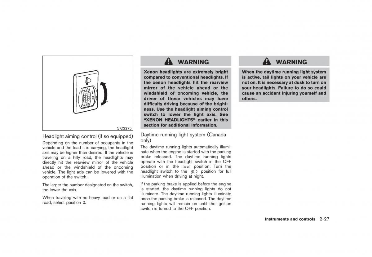 Nissan Rogue I 1 owners manual / page 93