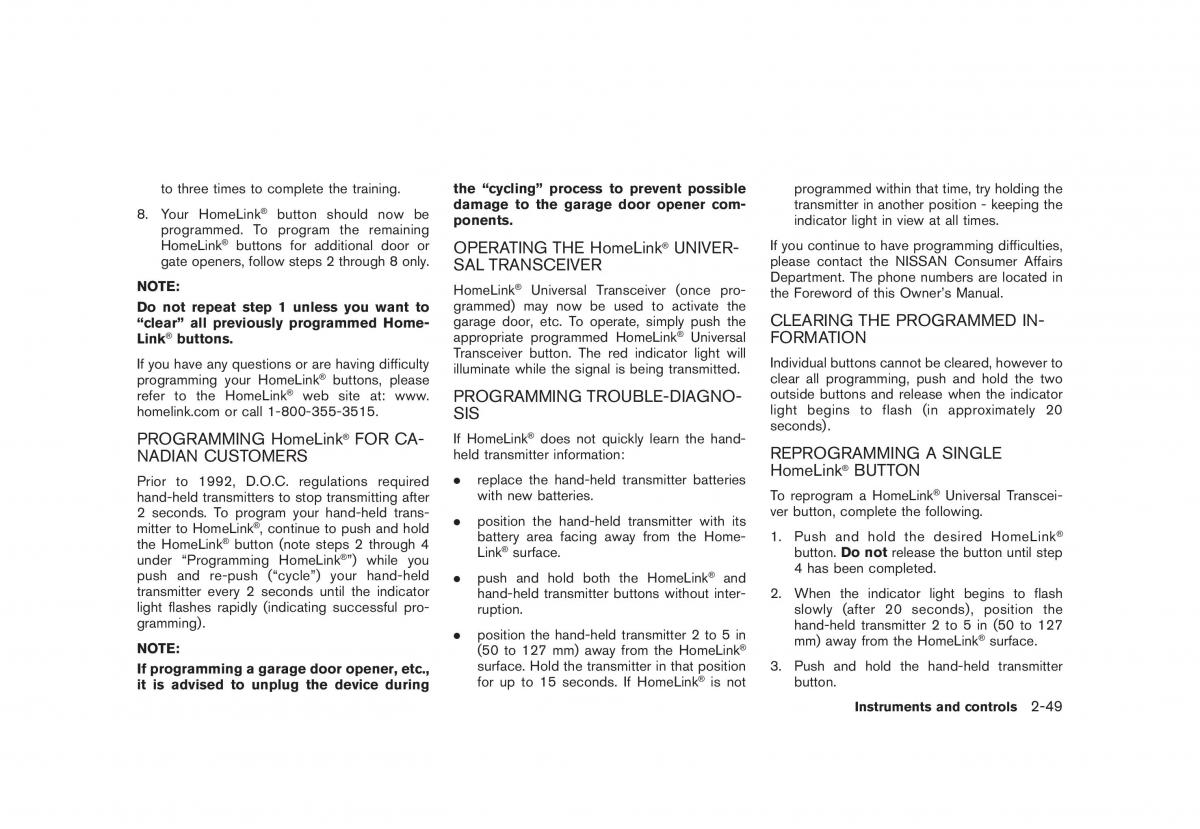 Nissan Rogue I 1 owners manual / page 115