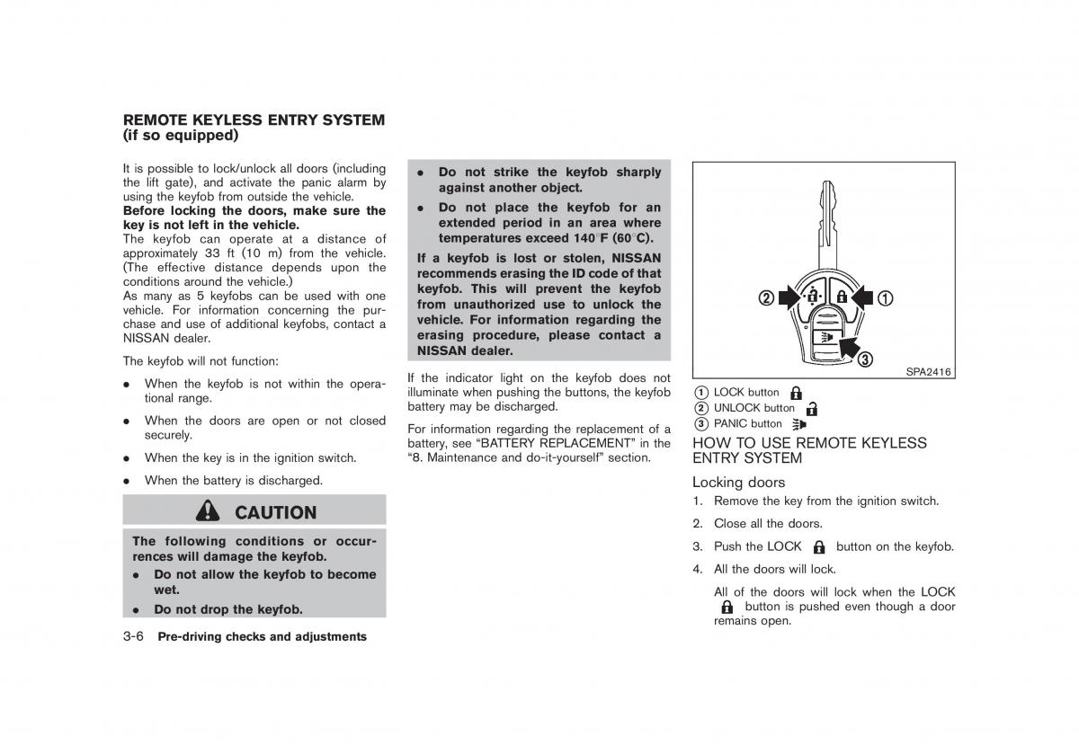 Nissan Rogue I 1 owners manual / page 122