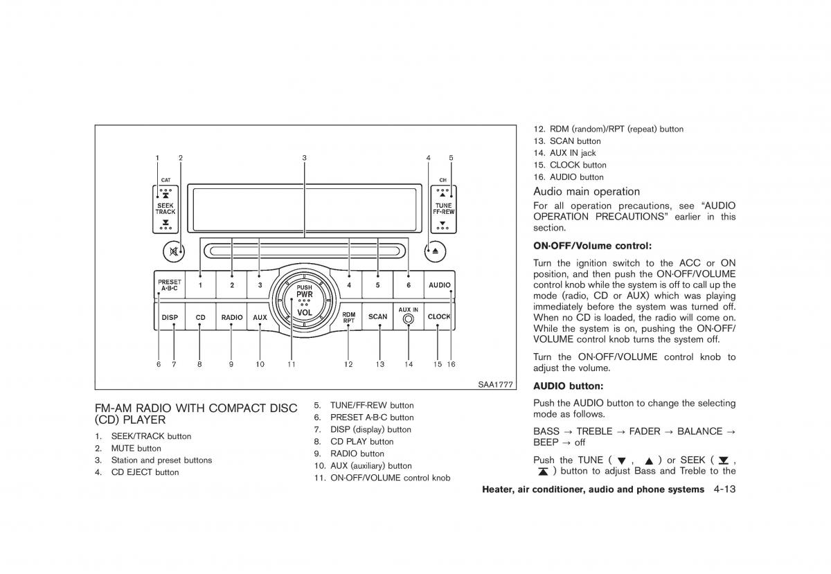 Nissan Rogue I 1 owners manual / page 155