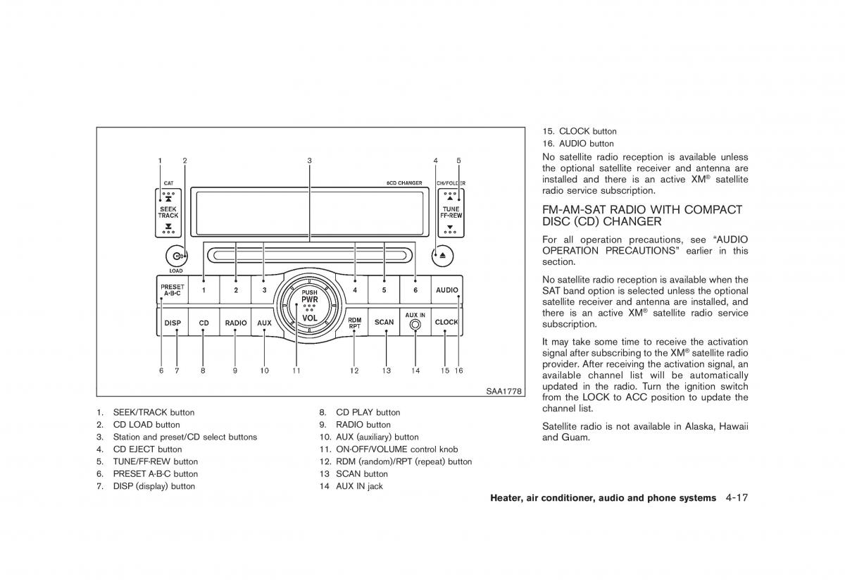 Nissan Rogue I 1 owners manual / page 159