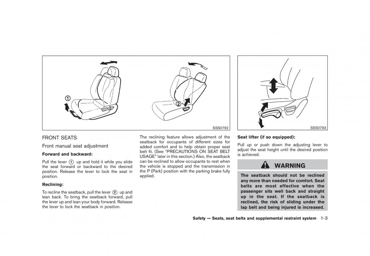 Nissan Rogue I 1 owners manual / page 16