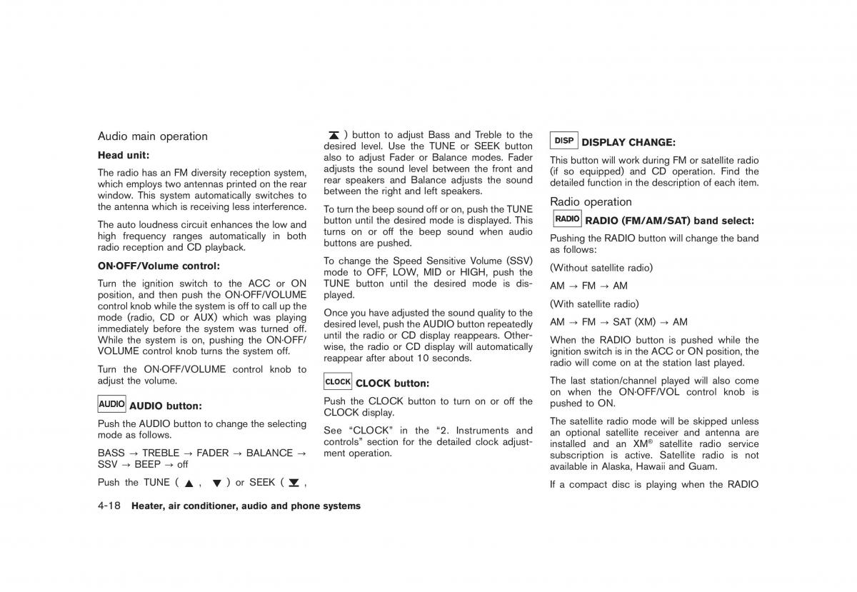 Nissan Rogue I 1 owners manual / page 160