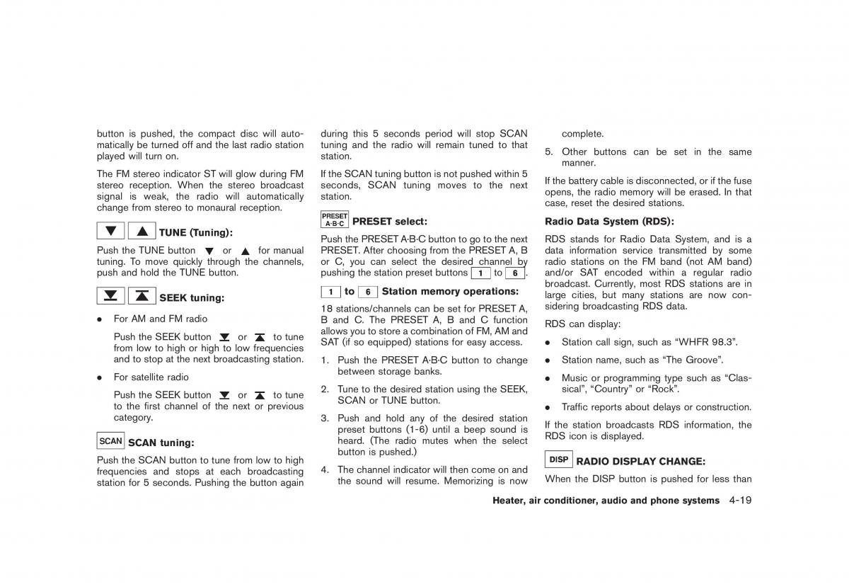 Nissan Rogue I 1 owners manual / page 161