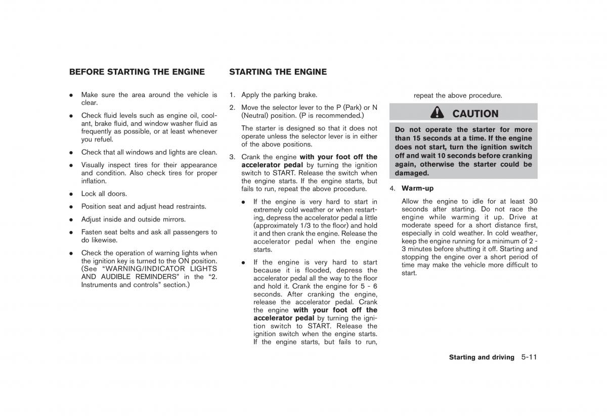 Nissan Rogue I 1 owners manual / page 191