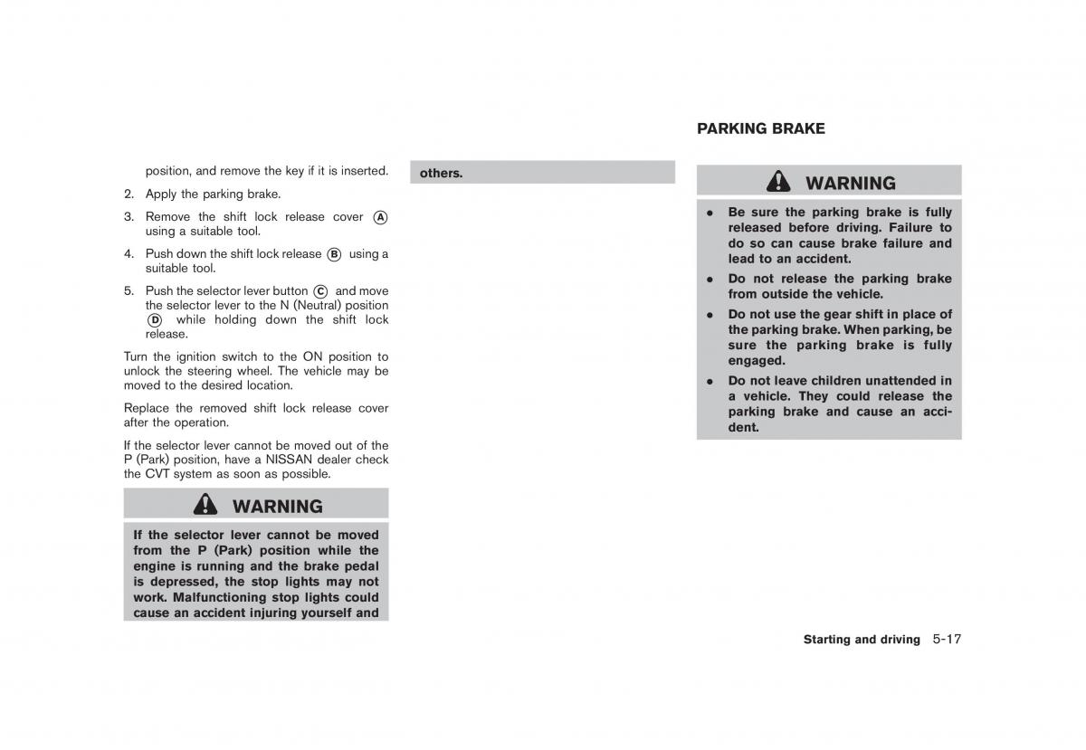 Nissan Rogue I 1 owners manual / page 197