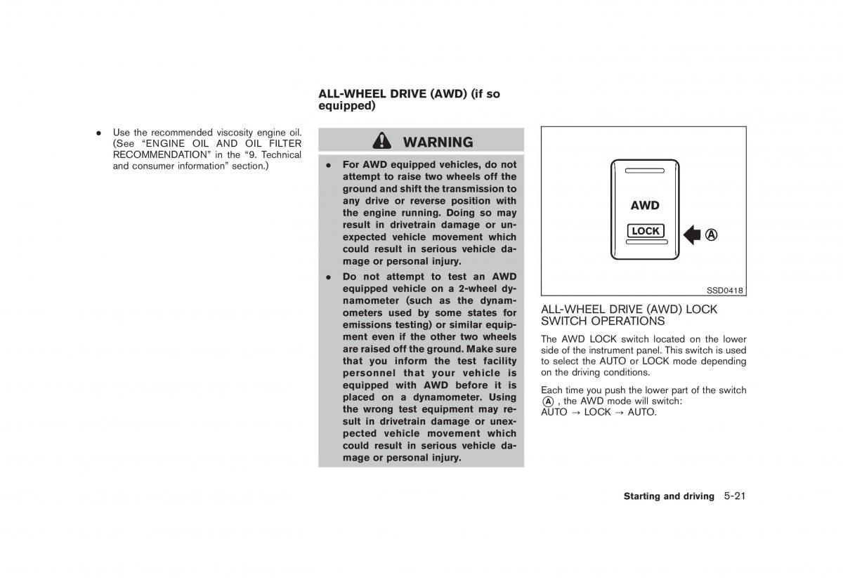 Nissan Rogue I 1 owners manual / page 201