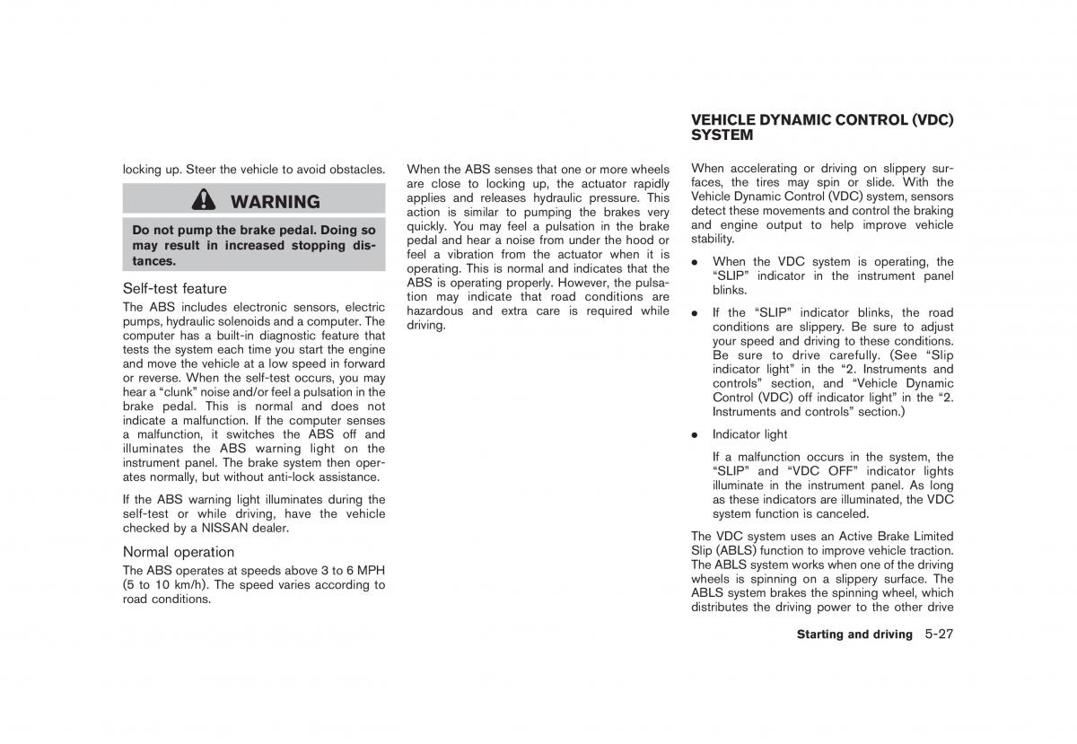 Nissan Rogue I 1 owners manual / page 207