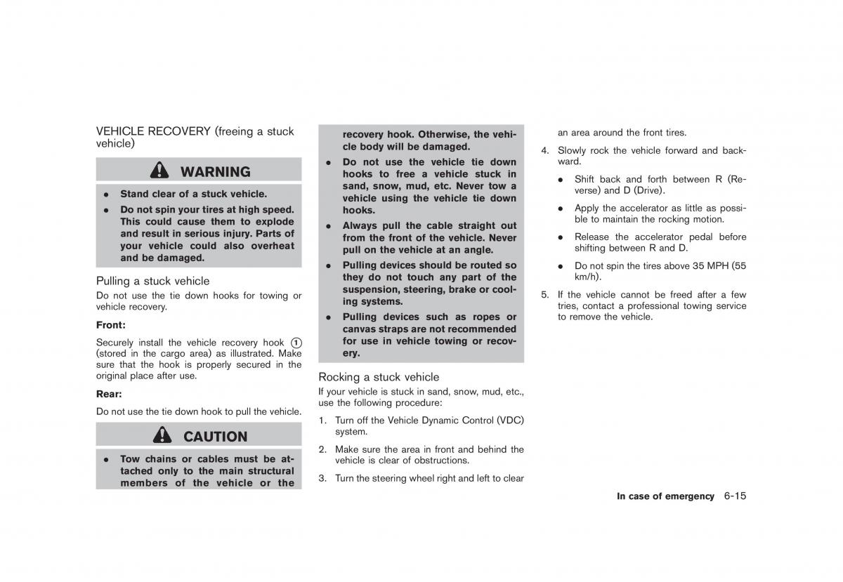 Nissan Rogue I 1 owners manual / page 225