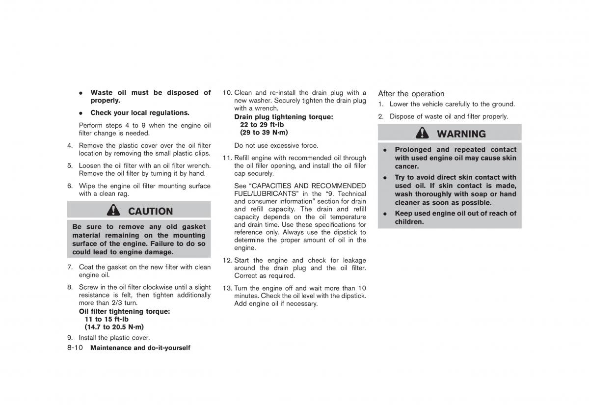 Nissan Rogue I 1 owners manual / page 241