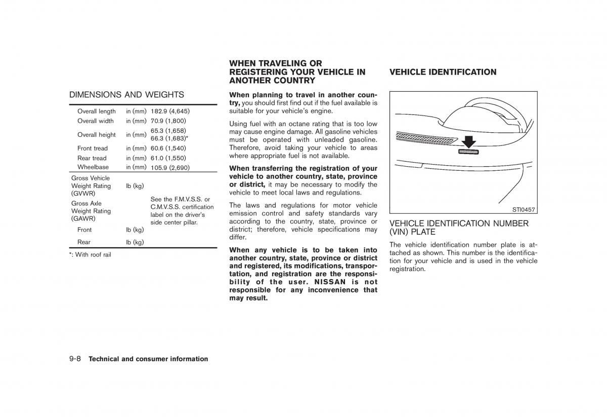 Nissan Rogue I 1 owners manual / page 279