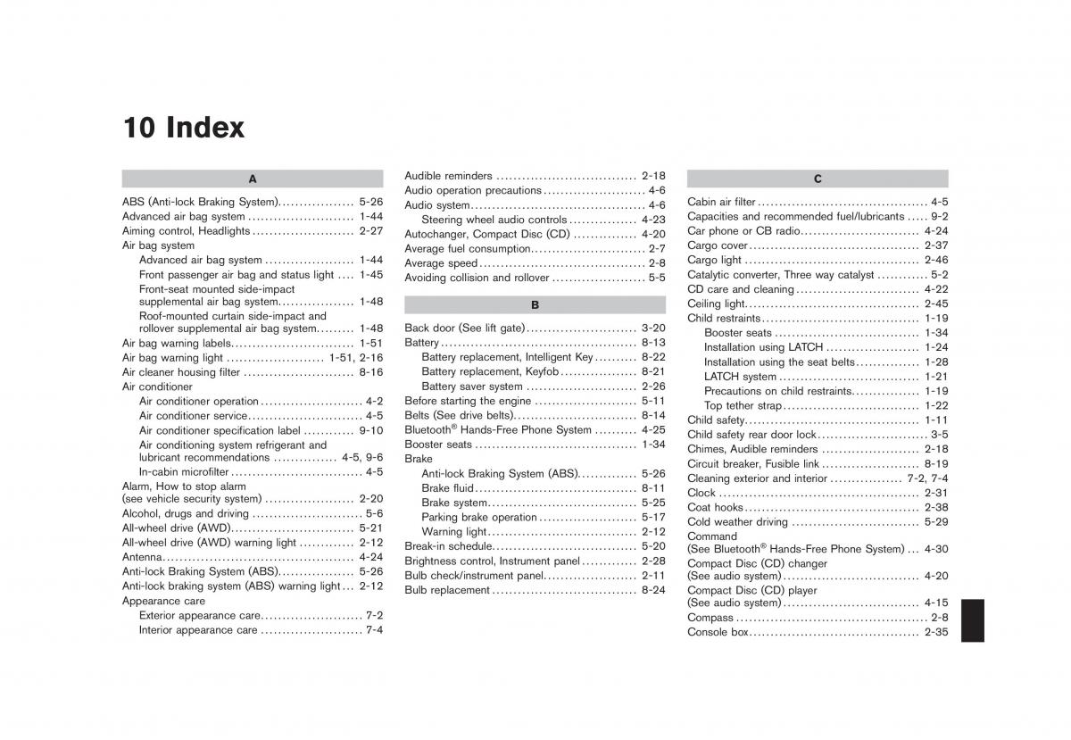 Nissan Rogue I 1 owners manual / page 302