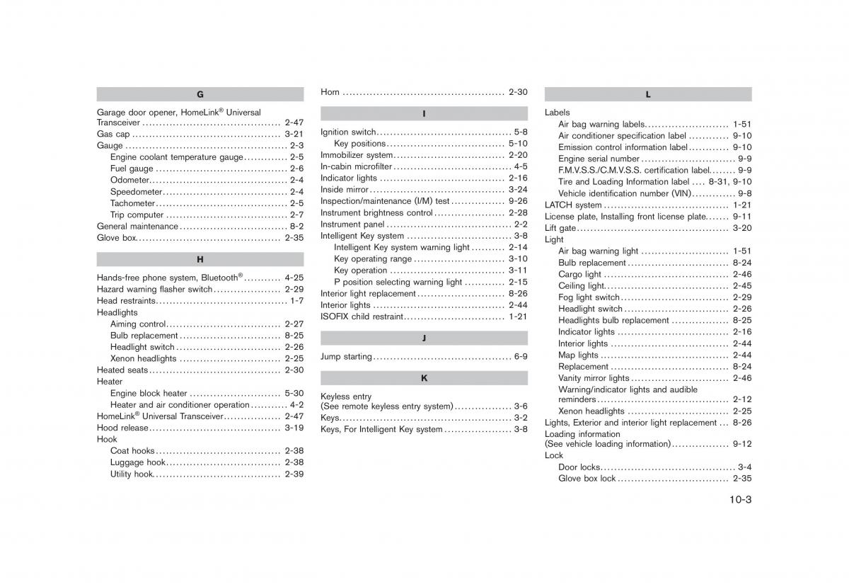 Nissan Rogue I 1 owners manual / page 304