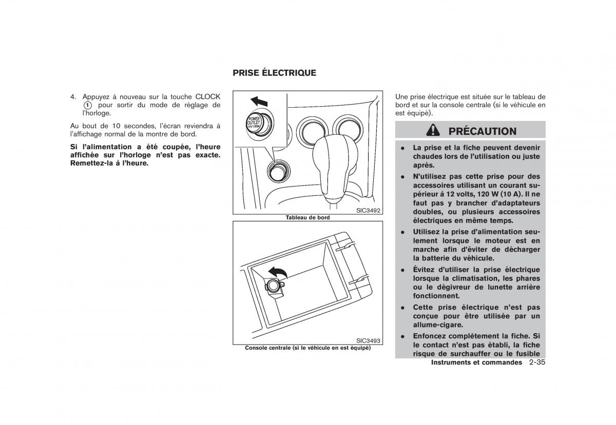 Nissan Rogue I 1 manuel du proprietaire / page 113